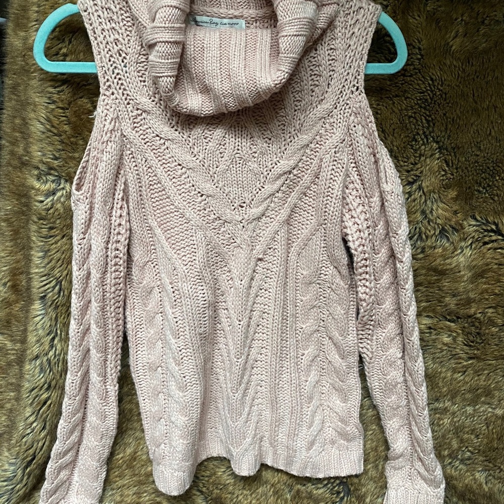 American Rag Open shoulder scoop neck sweater